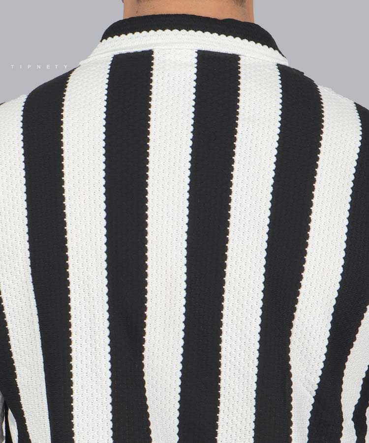                                                     سفید مشکی پیراهن یقه انگلیسی 1715  - تصویر 5