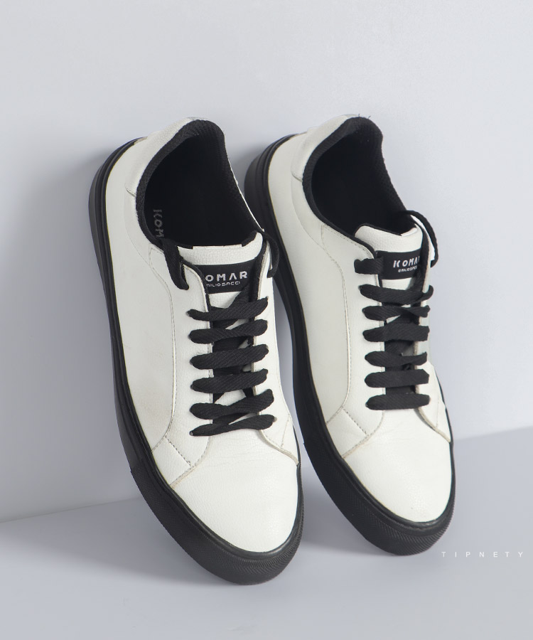 کفش ونس سفید مردانه لژ مشکی 2970