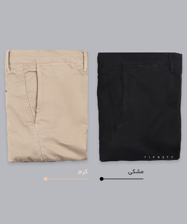                                                                                 کرم نوک مدادی صدری استخوانی زیتونی سورمه ای مشکی شلوار کتان فیت 0041  - تصویر 10