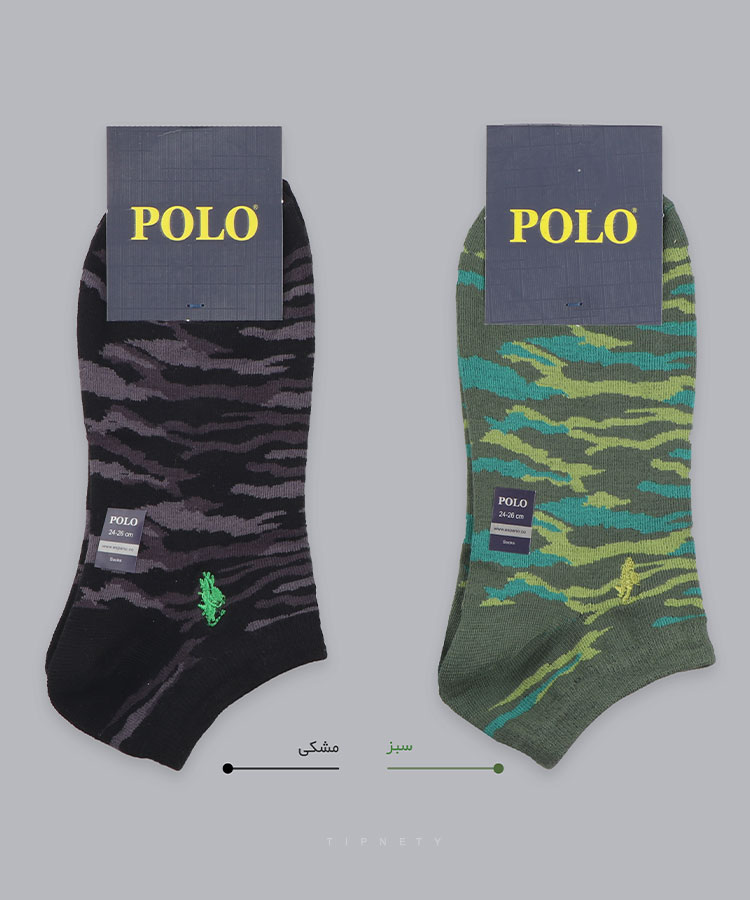                                           سبز مشکی سورمه ای سفید طوسی تیره طوسی روشن جوراب مچی 9079  - تصویر 4