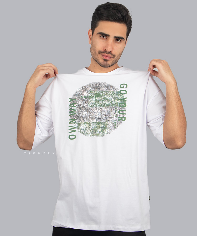                                                                                 سورمه ای سفید مشکی کرم تیشرت لش 1633  - تصویر 4