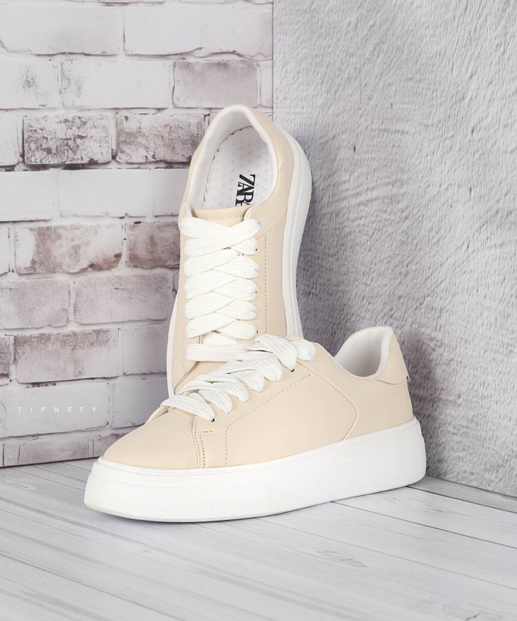                 کرم سفید مشکی کفش روزمره (کتانی) 2170  - تصویر 7