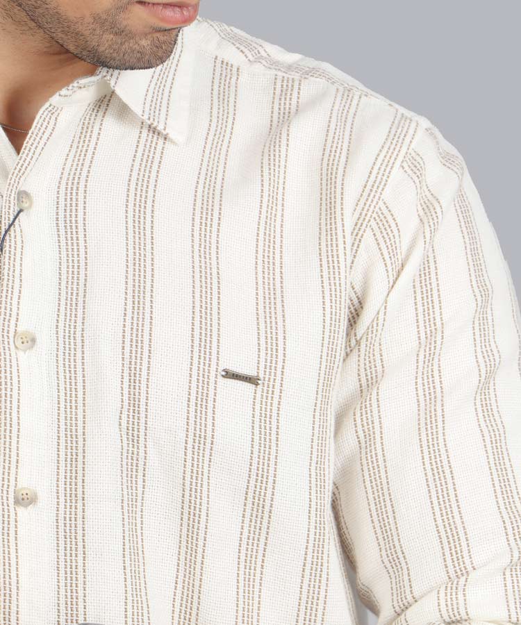                         قهوه ای پیراهن آستین بلند فیت 1114  - تصویر 3