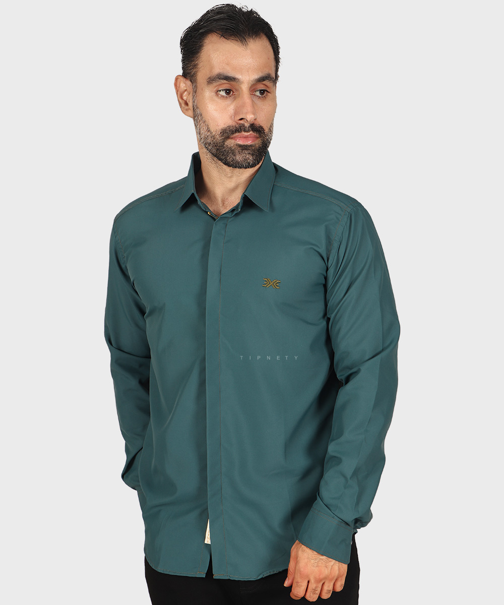               تیره             نوک مدادی یاسی آبی روشن شتری شیری کالباسی یاسی تیره خاکی سورمه ای مشکی لجنی کله غازی پیراهن آستین بلند فیت 1430  - تصویر 19