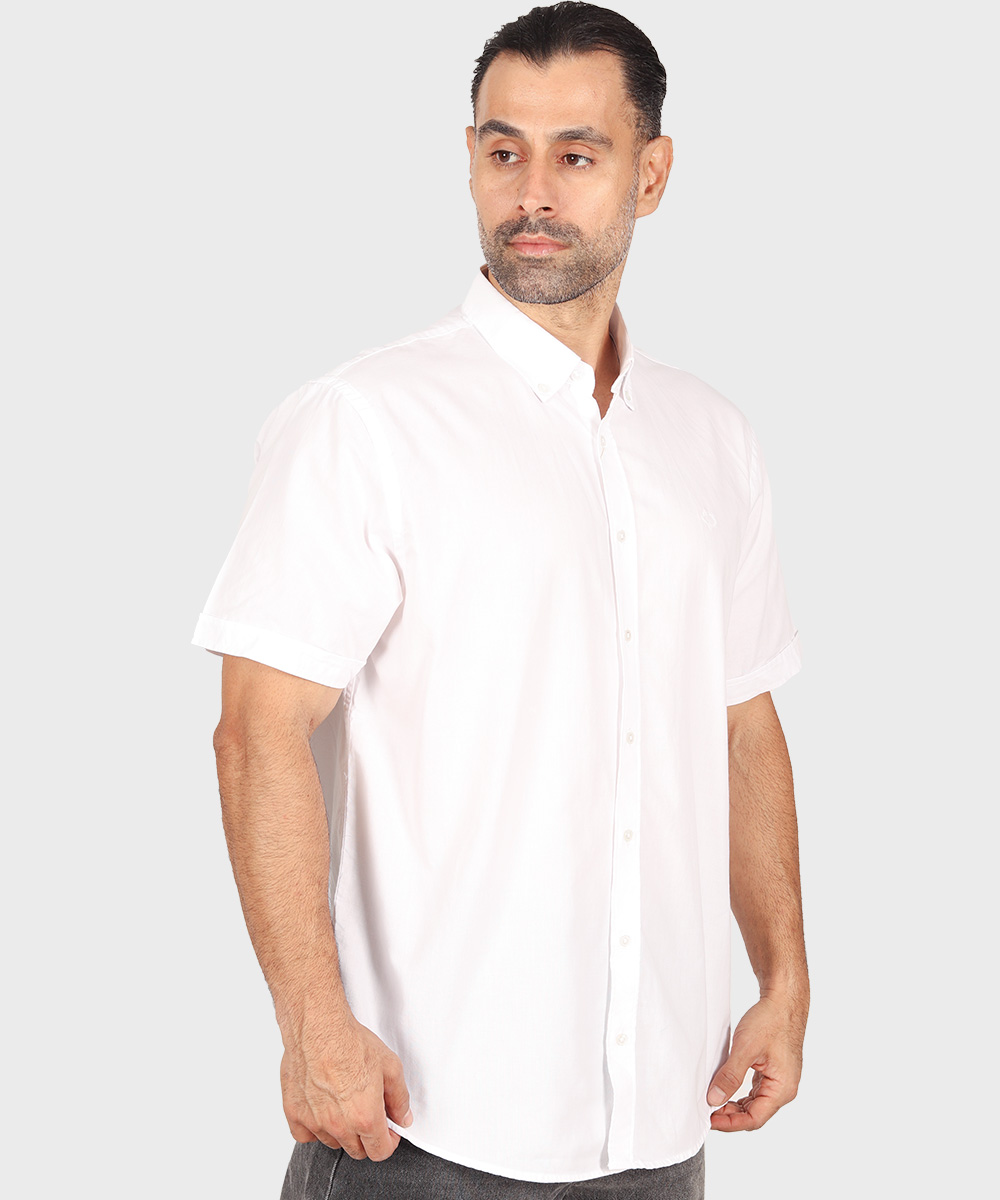                         لجنی یشمی سفید پیراهن آستین کوتاه فیت 5379  - تصویر 4