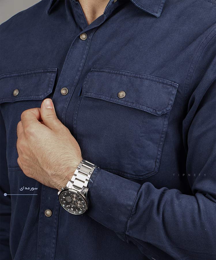                                                                                                                                                                                                                                                                                                 خاکی سورمه ای طوسی روشن قهوه ای نخودی کرم نفتی فرمی پاییزه پیراهن 3020  - تصویر 8