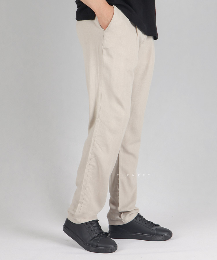                                                                                                                                                                                                                                           خاکی استخوانی زیتونی سبز کرم سفید مشکی لجنی شلوار پارچه ای لینن 0072  - تصویر 10