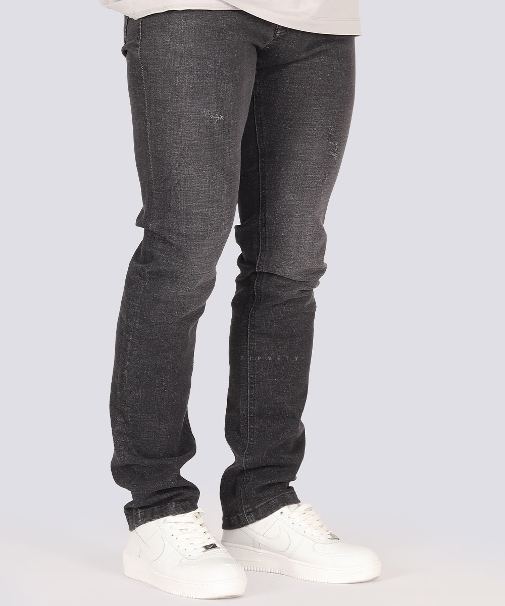     ذغالی شلوار جین رگولار 0569  - تصویر 4