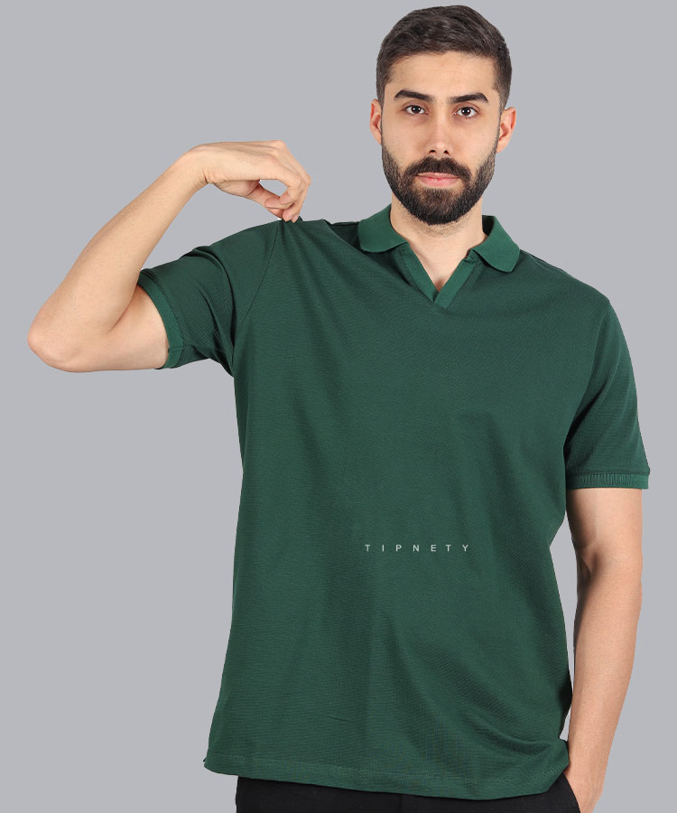 تیشرت یقه شکاری مردانه 0562