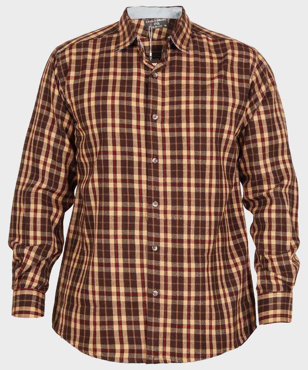 پیراهن مردانه پشمی چهارخانه 0159