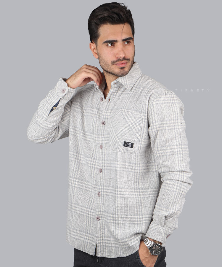 پیراهن مردانه آستین بلند پشمی 2466