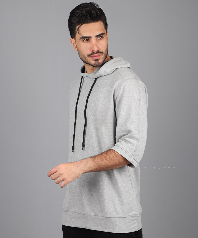                                                                                                               ملانژ سورمه ای طوسی تیره مشکی پاییزه هودی 1890  - تصویر 4