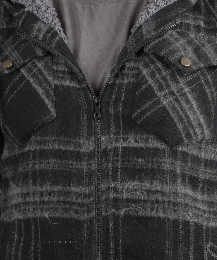 کاپشن مردانه پشمی طرح چهارخانه 1322