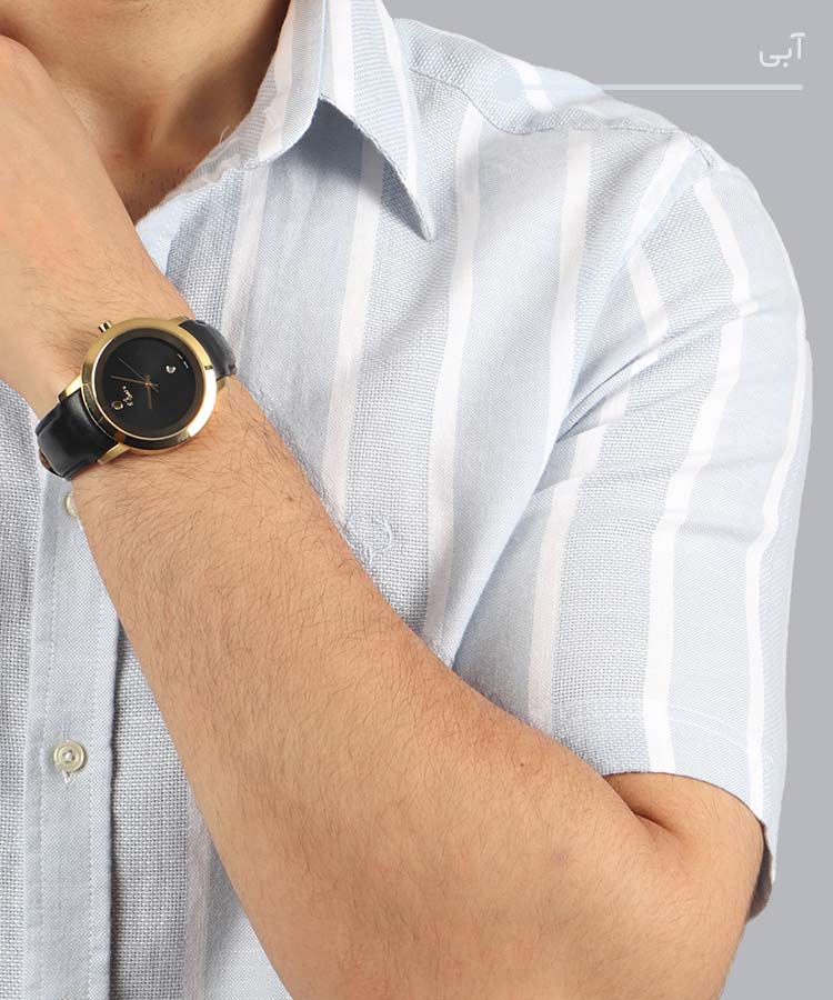                                                         دودی آبی طوسی پیراهن آستین کوتاه کلاسیک 4351  - تصویر 4