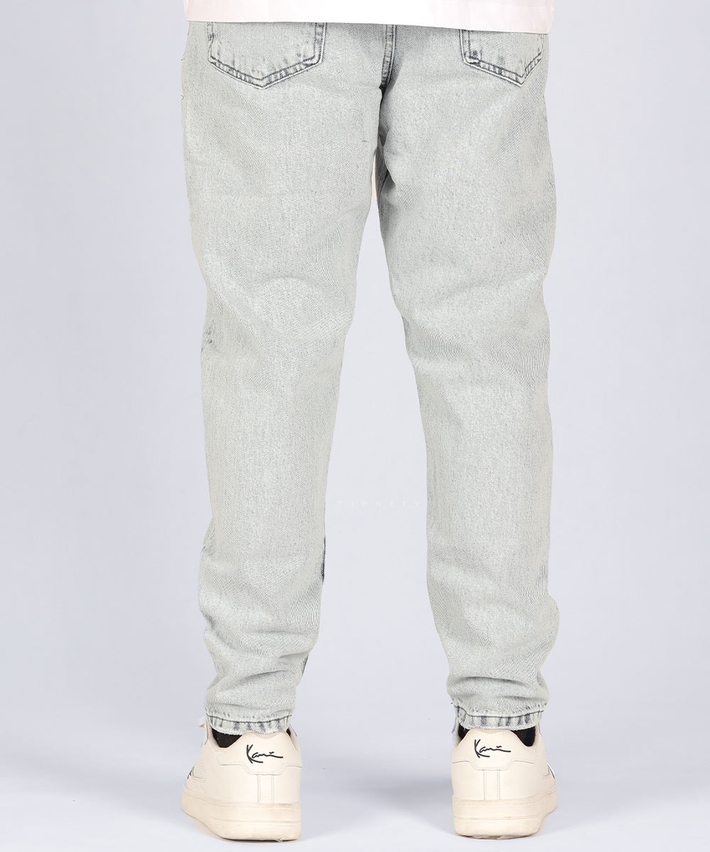         آبی یخی شلوار جین مام فیت 0310  - تصویر 4