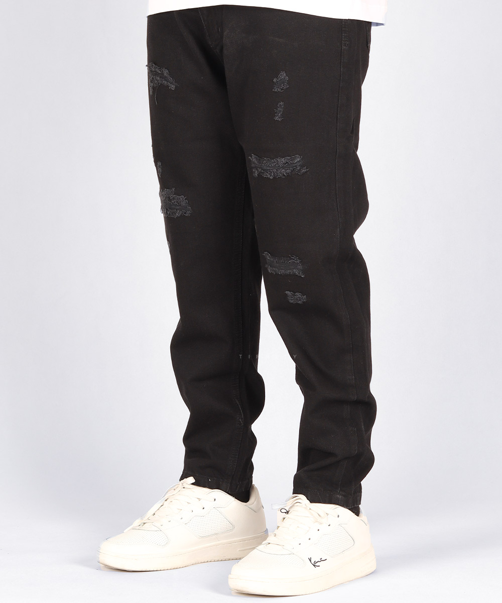         مشکی شلوار جین مام فیت 0360  - تصویر 3