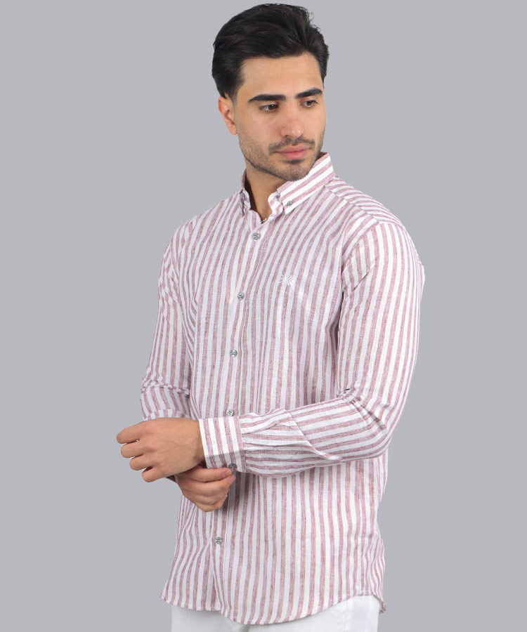 پیراهن مردانه آستین بلند لینن 0223