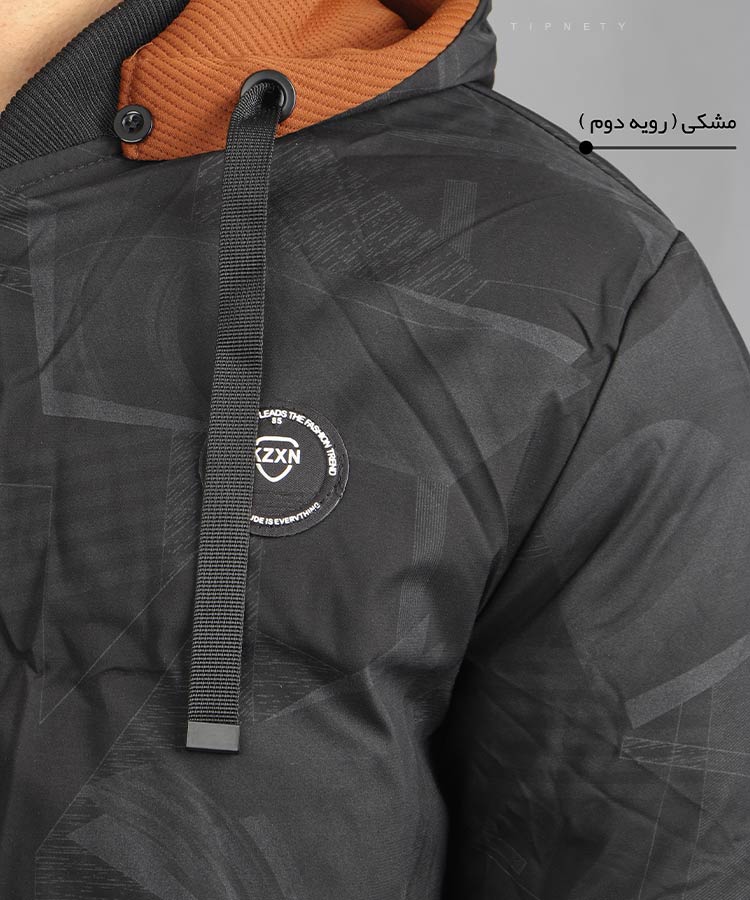                                                                                                                                                       خاکی سبز   سفید           مشکی     زمستانه کاپشن 0133  - تصویر 19