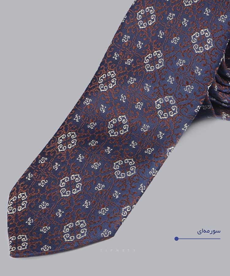                 سبز سورمه ای نارنجی کروات طرحدار 7206  - تصویر 4