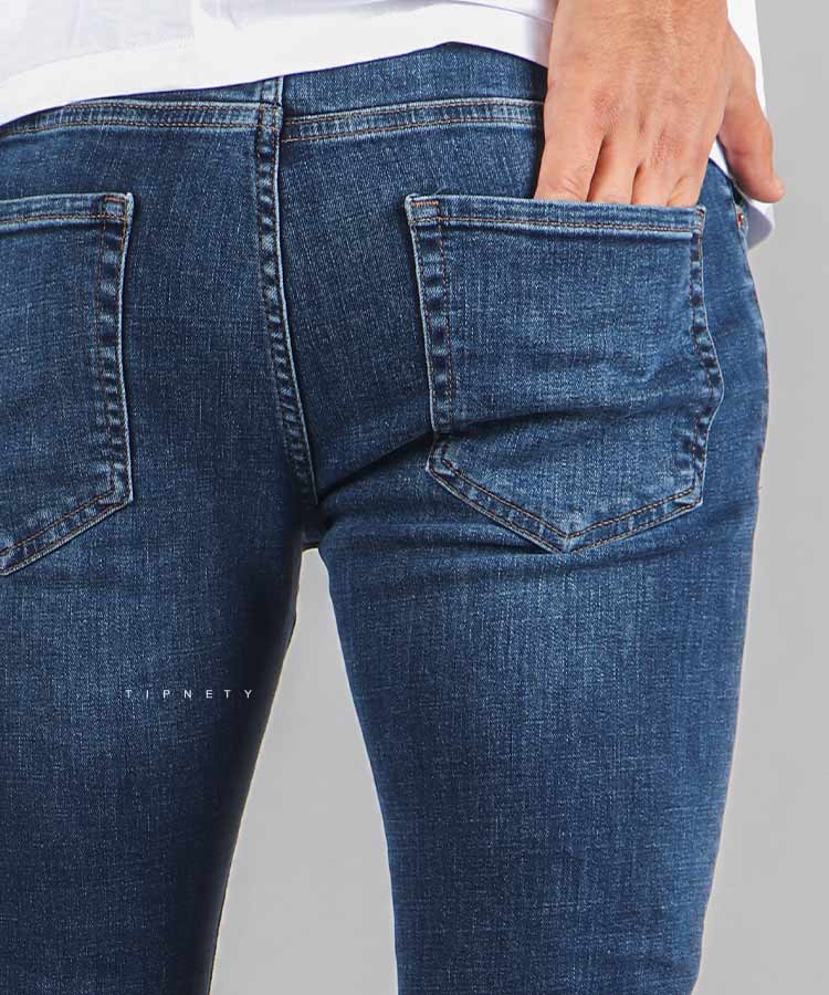                         آبی تیره شلوار جین اسکینی 6030  - تصویر 5