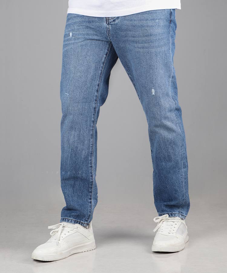 شلوار جین مام استایل مردانه زخمی 5027