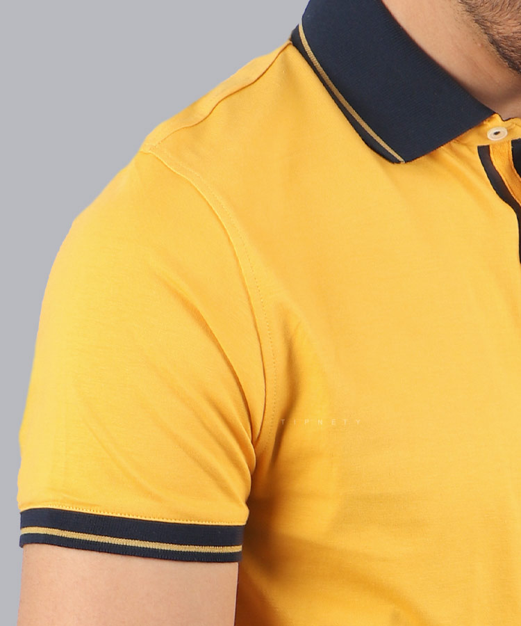         خردلی تیشرت یقه دار 8130  - تصویر 3