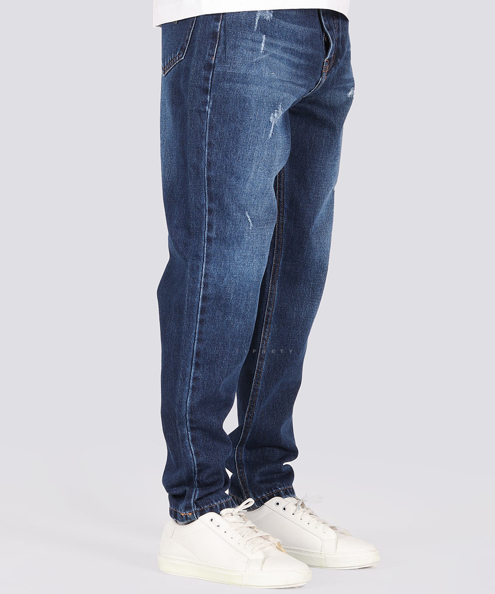     سورمه ای شلوار جین مام فیت 0262  - تصویر 5