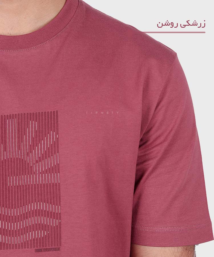                               کرم سورمه ای استخوانی زرشکی روشن تیشرت چاپی 2390  - تصویر 6