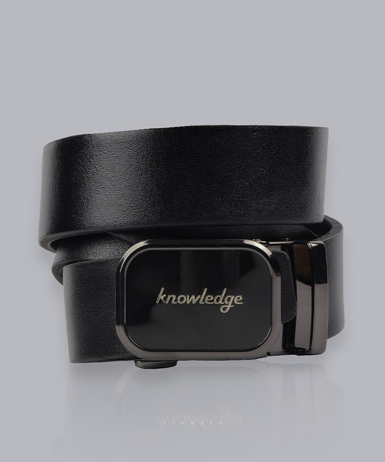 کمربند ریلی مردانه مشکی Knowledge کد 3245