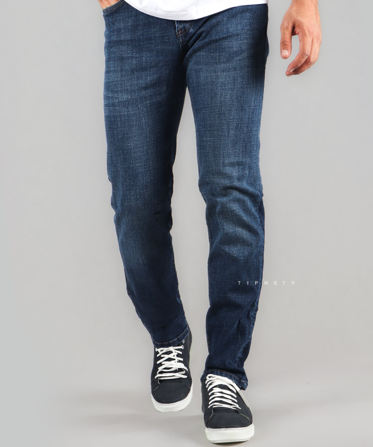             سورمه ای   شلوار جین اسلیم 6048  - تصویر 5