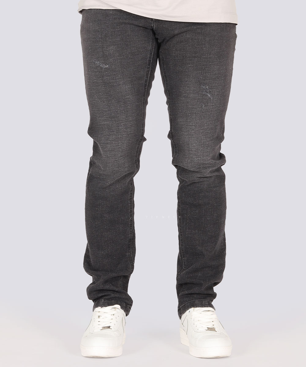 شلوار جین راسته مردانه ذغالی 0569