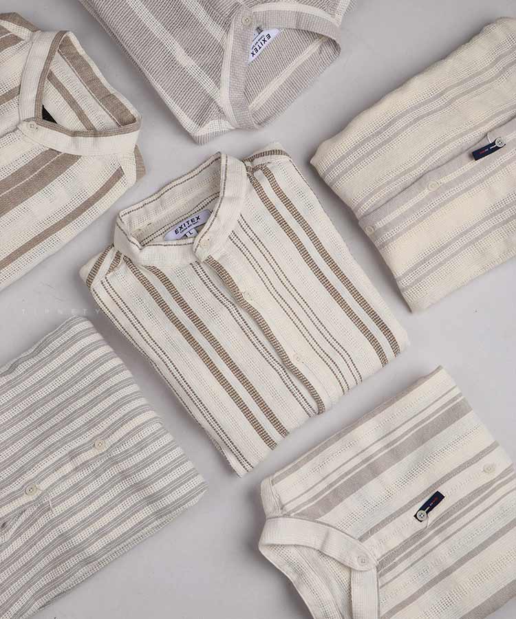   روشن               روشن               روشن               روشن               روشن شیری دودی قهوه ای کرم تیره طوسی پیراهن لش 5112  - تصویر 3