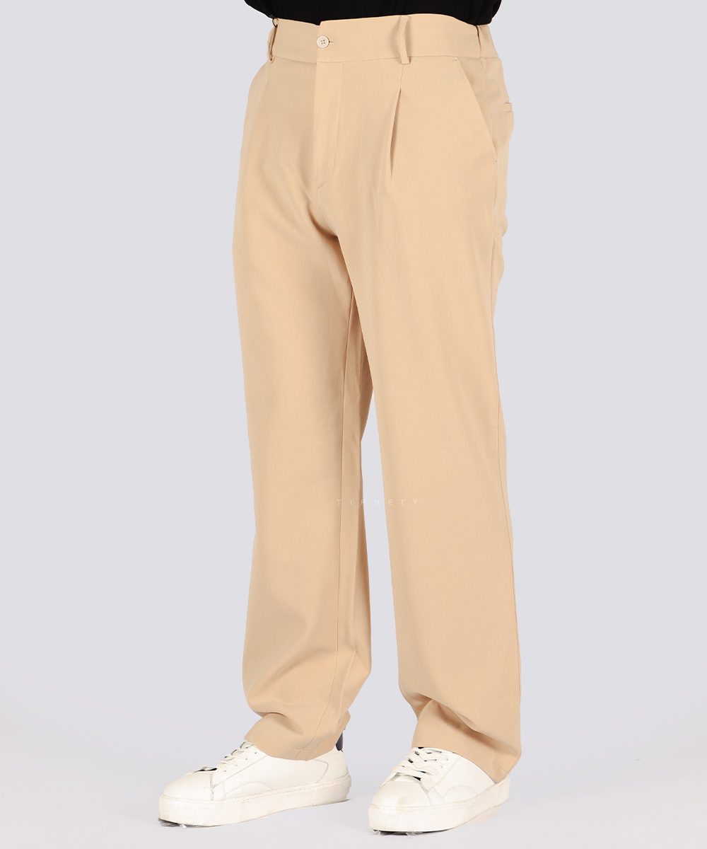                                                                 سورمه ای طوسی تیره مشکی کرم شکلاتی شلوار پارچه ای بگ استایل 0921  - تصویر 15