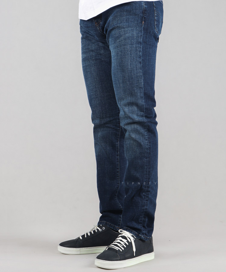 شلوار جین اسلیم مردانه سورمه ای 6048