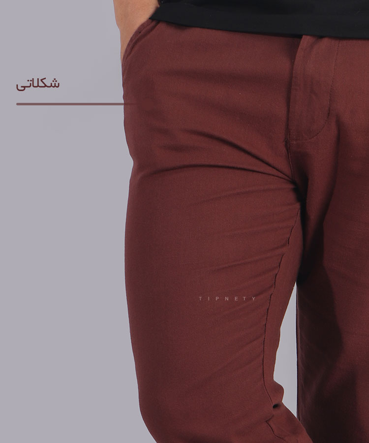                                                                                                                                                                         شکلاتی طوسی کرم مشکی یاسی سفید شلوار پارچه ای لینن 3622  - تصویر 7