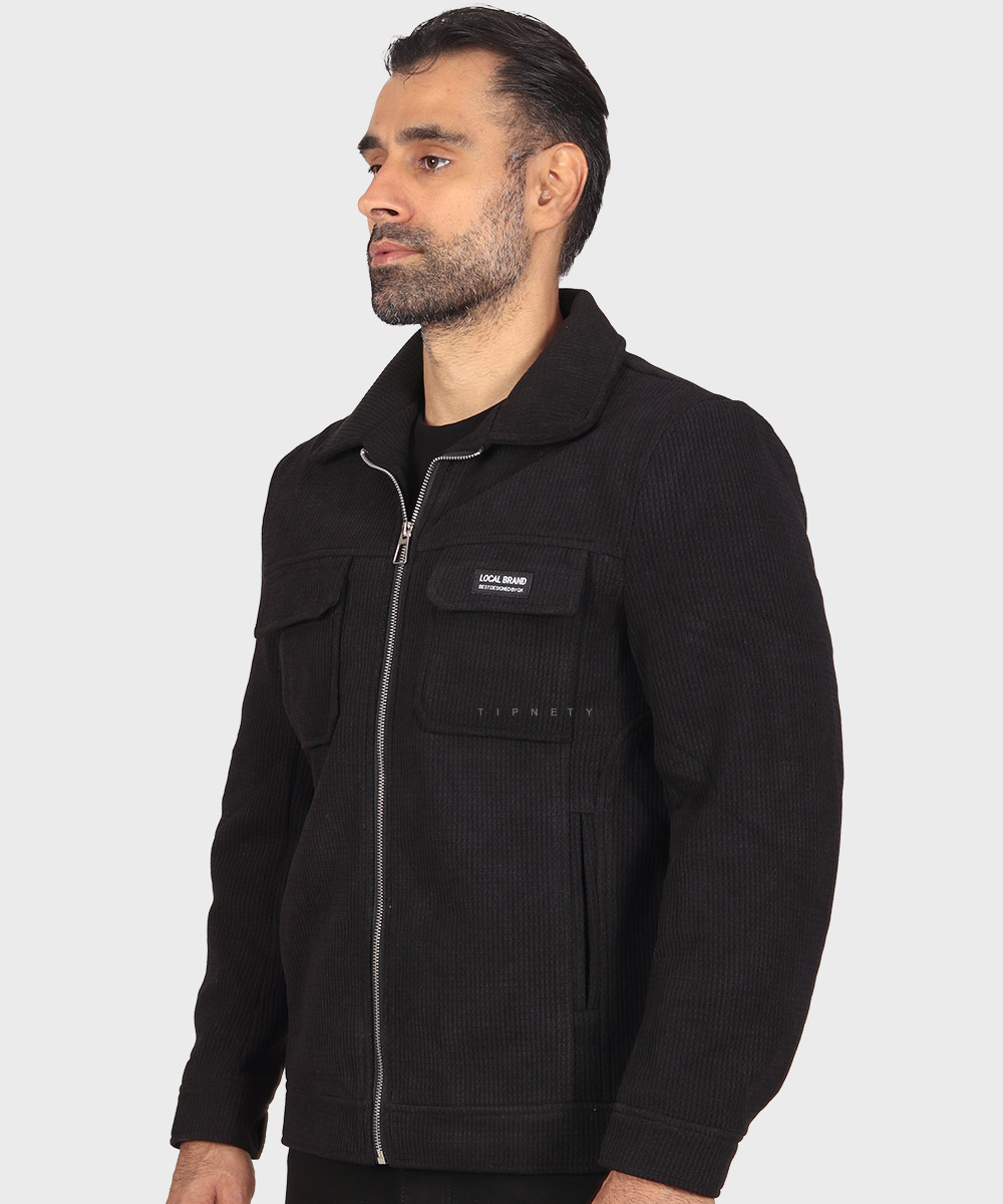                         خاکی صدری مشکی زمستانه کت کتان 2602  - تصویر 8