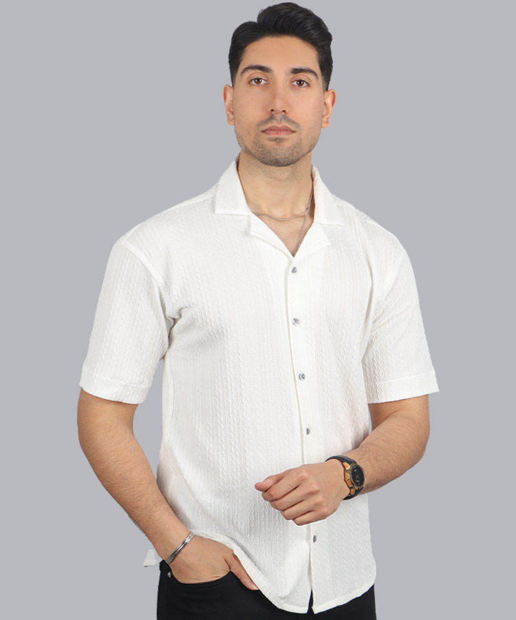 پیراهن یقه انگلیسی مردانه کنفی 0335