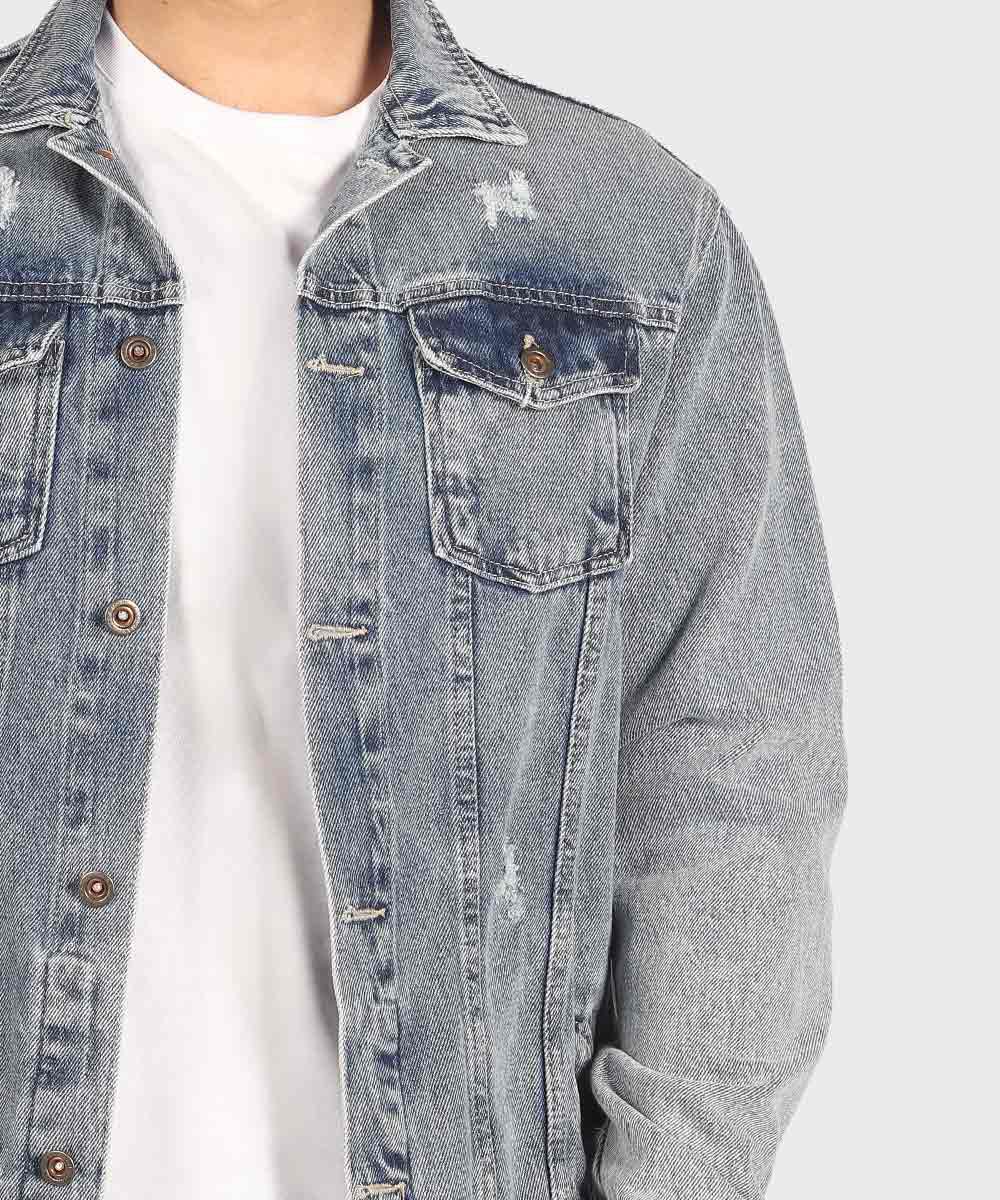 کت جین آبی و زخمی 0212