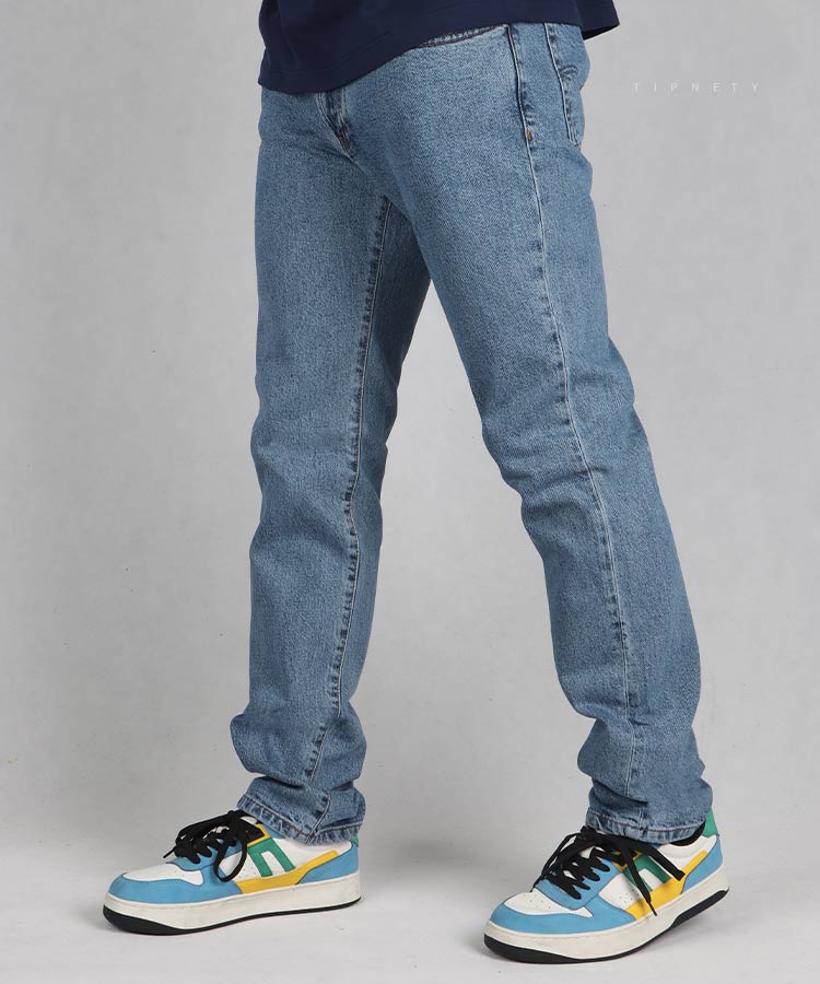 شلوار جین اسلیم مردانه آبی کد 0199