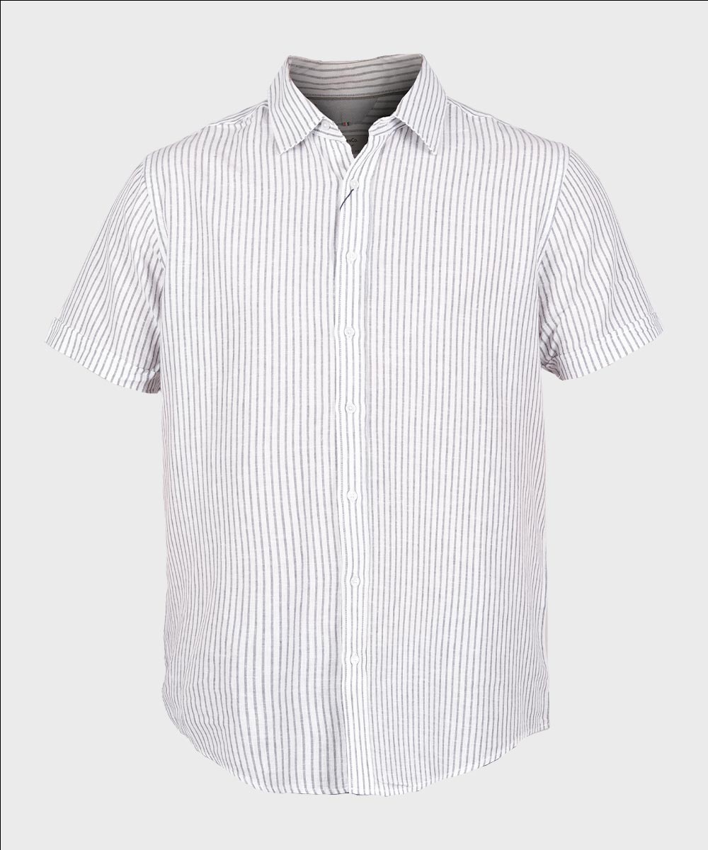 پیراهن لینن مردانه آستین کوتاه 1427