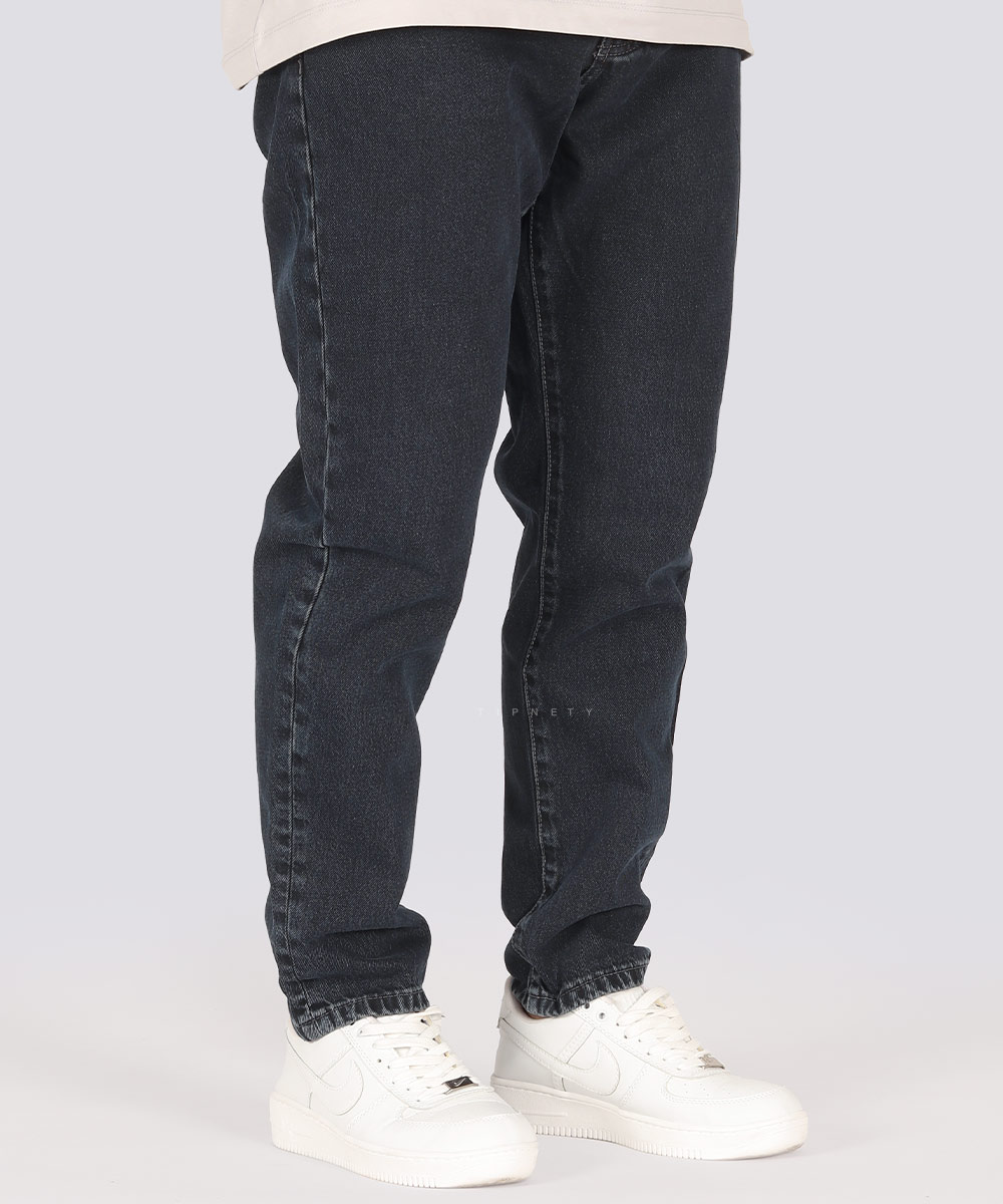         سورمه ای شلوار جین مام فیت 3917  - تصویر 4