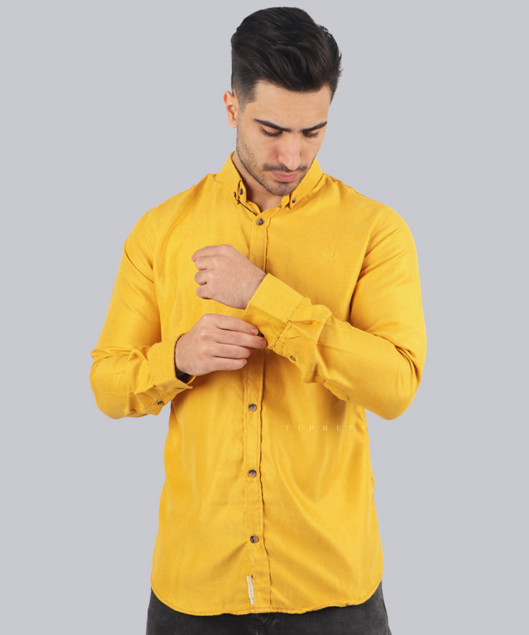 پیراهن مردانه آستین بلند مخملی 0436