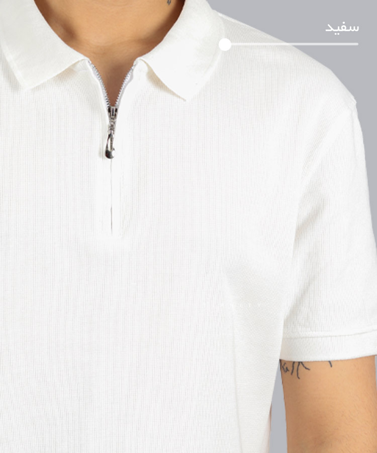                                                                                 قهوه ای کرم سفید تیشرت یقه دار 3222  - تصویر 6