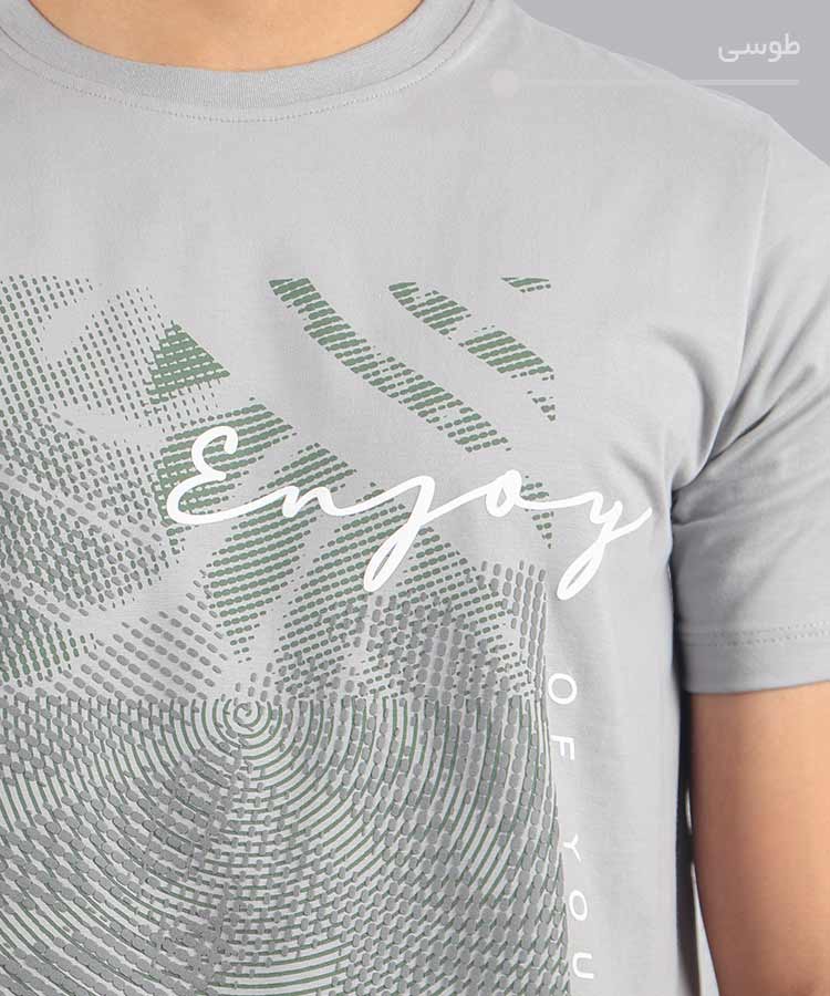                                                                                                                                                                                       آبی کرم لجنی سفید مشکی طوسی تیشرت چاپی 1621  - تصویر 13