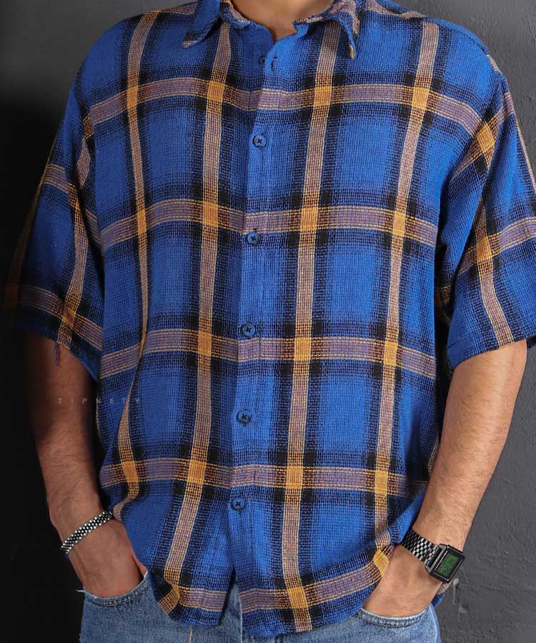                                                                                                                                             آبی سبز طوسی مشکی پیراهن لش 2043  - تصویر 10