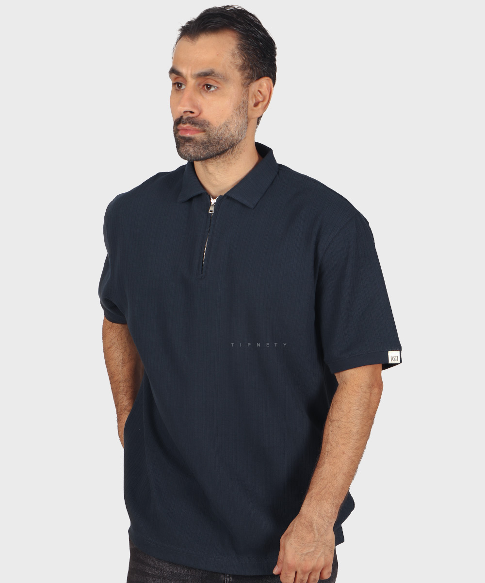             صدری مشکی کرم سورمه ای شیری تیشرت یقه دار 4208  - تصویر 4