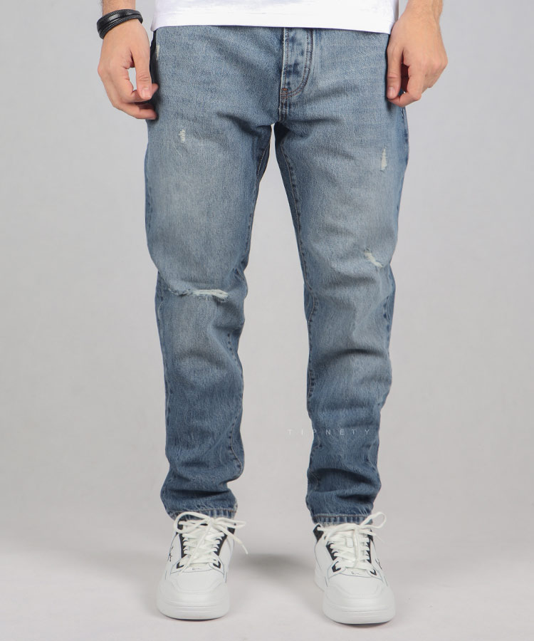                                             آبی شلوار جین مام فیت 0162  - تصویر 4