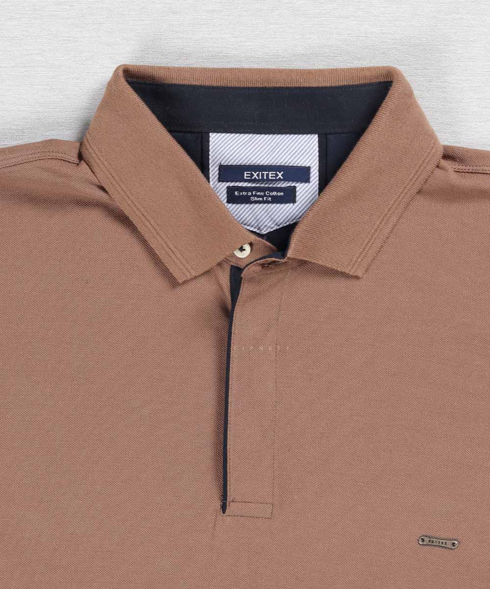 مشکی زیتونی   روشن قهوه ای بنفش سورمه ای ملانژ سفید آبی قرمز تیشرت یقه دار 0555  - تصویر 21