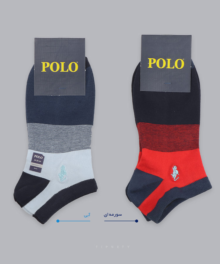                                           سبز سورمه ای قرمز زرد قهوه ای آبی جوراب مچی 9006  - تصویر 4