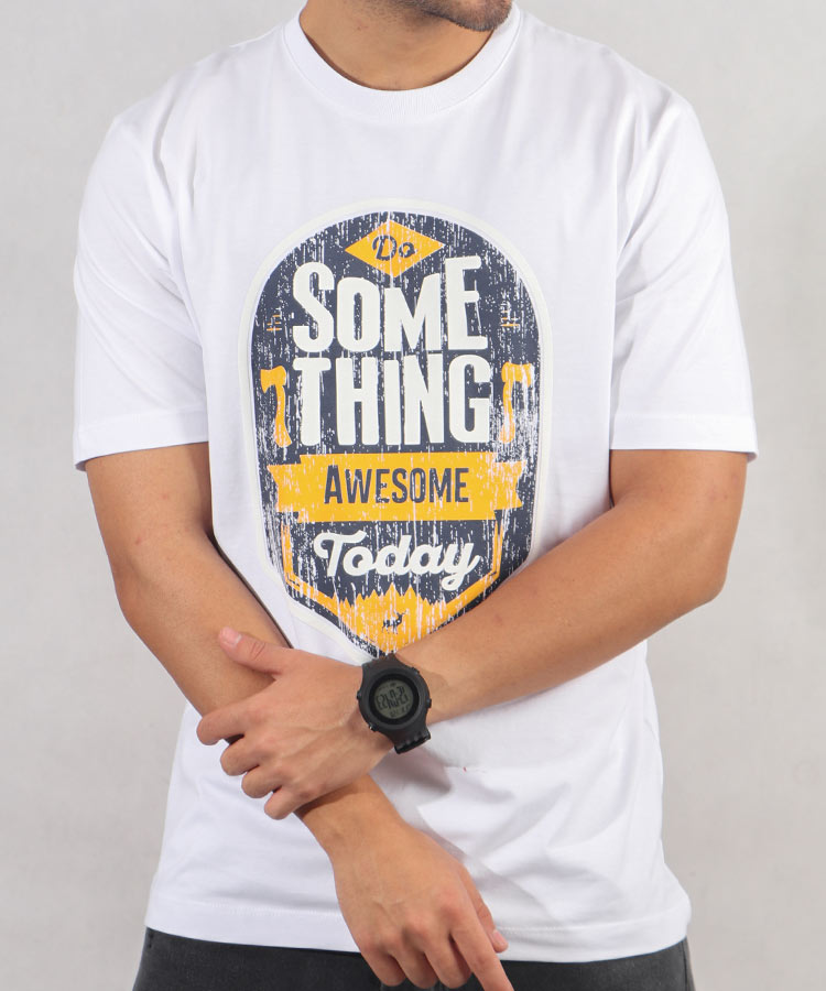                                                                                           سفید مشکی خاکی صدری تیشرت چاپی 1364  - تصویر 4